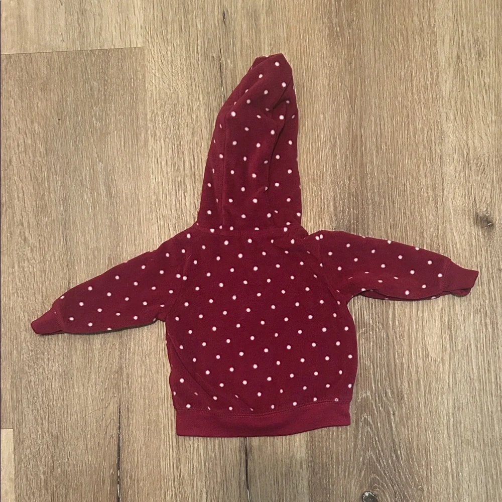 Carter's Burgundy Polka Dot Hoodie